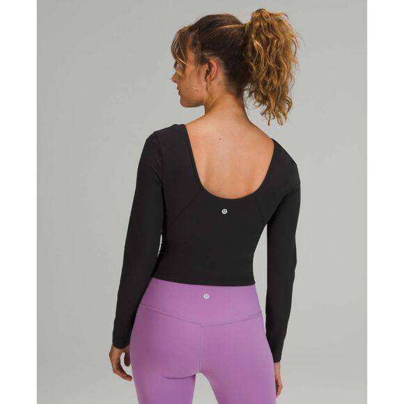 (10) $78 Lululemon Align Long Sleeve Shirt Black - Picture 2 of 7